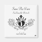 Aimant Claddagh (Noir) (Enregistrer la date) (Devant)