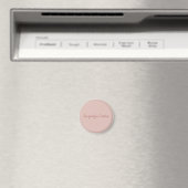 Aimant Clair Elegant Rose Gold Calligraphie Nom du script (In Situ (Lave-vaisselle))