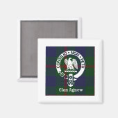 Aimant Clan Agnew Crest Badge et Tartan (Recto/Verso)