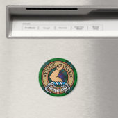 Aimant Clan Armstrong Crest sur Tartan (In Situ (Lave-vaisselle))