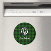 Aimant Clan Arthur / MacArthur Blason & Tartan (In Situ (Lave-vaisselle))