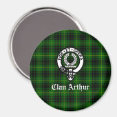 Aimant Clan Arthur / MacArthur Crest & Tartan (Recto/Verso)