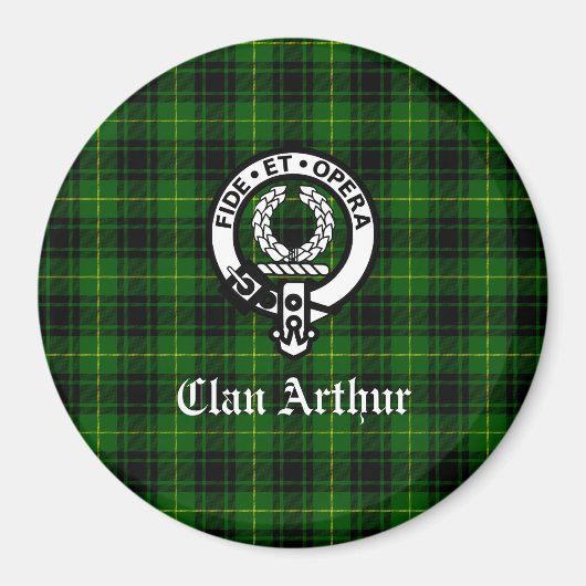 Aimant Clan Arthur / MacArthur Crête & Tartan (Devant)