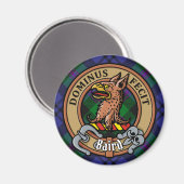 Aimant Clan Baird Crest sur Tartan (Recto/Verso)