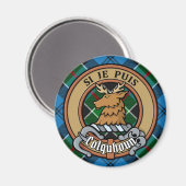 Aimant Clan Colquhoun Crest sur Tartan (Recto/Verso)