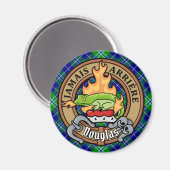 Aimant Clan Douglas Crest sur Tartan (Recto/Verso)