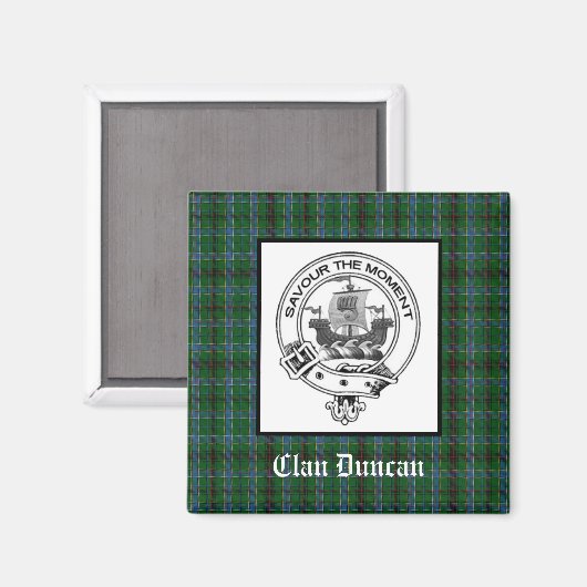 Aimant Clan Duncan Crest Badge & Tartan (Recto/Verso)
