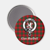 Aimant Clan écossais MacDuff Tartan et Crest Badge (Recto/Verso)