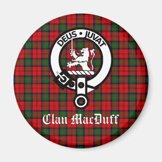 Aimant Clan écossais MacDuff Tartan et Crest Badge (Devant)