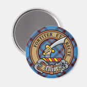 Aimant Clan Elliot Crest sur le tarte antique (Recto/Verso)