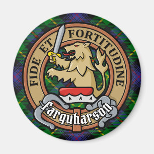 Aimant Clan Farquharson Crest sur Tartan