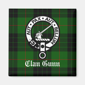 Aimant Clan Gunn Crest Badge et Tartan