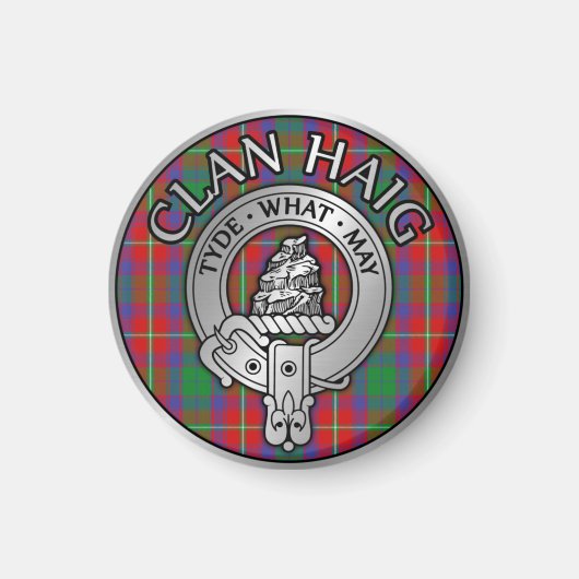 Aimant Clan Haig Crest & Tartan (Devant)