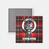 Aimant Clan Innes Crest Badge et Tartan (Recto/Verso)