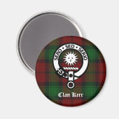 Aimant Clan Kerr Crest Badge Tartan (Recto/Verso)