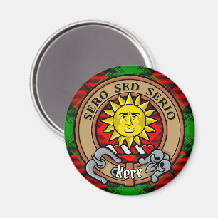 Aimant Clan Kerr Crest sur Tartan