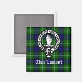 Aimant Clan Lamont Crest Badge & Tartan (Recto/Verso)