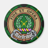 Aimant Clan MacArthur Crest sur Tartan (Devant)