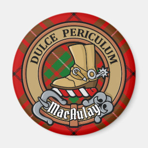 Aimant Clan MacAulay Crest sur Tartan