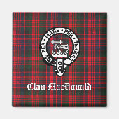 Aimant Clan MacDonald Crest & Tartan moderne (Devant)