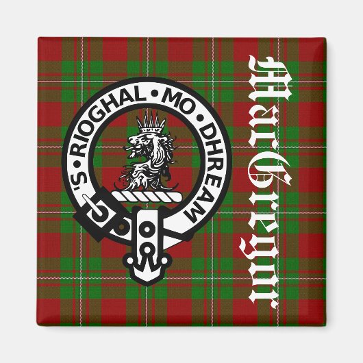 Aimant Clan MacGregor Crest Badge & Tartan (Devant)