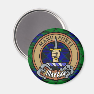 Aimant Clan MacKay Crest sur Tartan