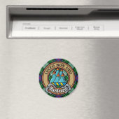 Aimant Clan MacKenzie Crest sur Tartan de robe (In Situ (Lave-vaisselle))