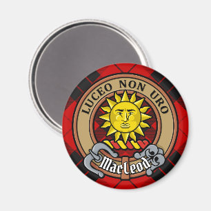 Aimant Clan MacLeod de Raasay Crest sur Tartan