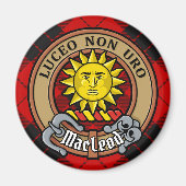 Aimant Clan MacLeod de Raasay Crest sur Tartan (Devant)