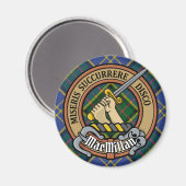 Aimant Clan MacMillan Crest sur la chasse Tartan (Recto/Verso)