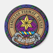 Aimant Clan Wardlaw Crest sur Tartan (Devant)