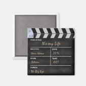 Aimant Clapperboard cinéma "It's my Life" (Recto/Verso)