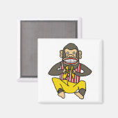 Aimant Clapping de singe, jouet Vintage Wind Up (Recto/Verso)
