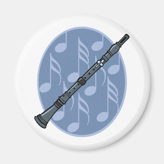 Aimant Clarinet Music Note Cadeau (Devant)