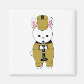 Aimant Clarinet Rabbit Marching Band Or Noir (Devant)
