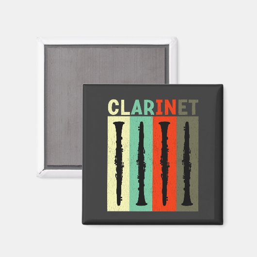 Aimant Clarinet rétro (Recto/Verso)