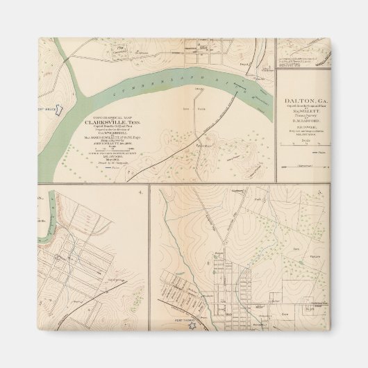 Aimant Clarksville, Tenn, Dalton, Ga (Devant)