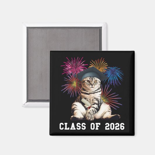 Aimant Class Of 2026 Cat Lover (Recto/Verso)