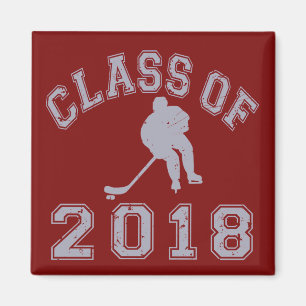 Aimant Classe 2018 de l'hockey - gris 2