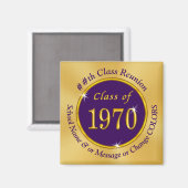 Aimant Classe de 1970 Fête Favors, 55ème Réunion de Class (Recto/Verso)