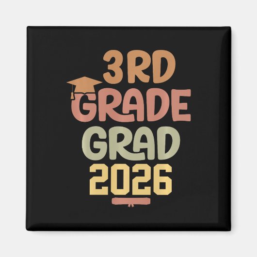 Aimant Classe de 3e année diplômée de 2026 Graduation Gra (Devant)