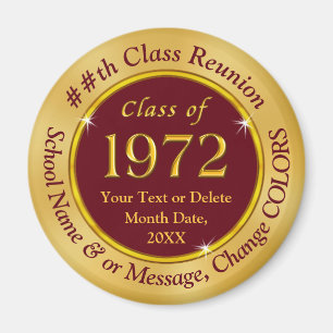 Aimant Classe de 72 Retrouvailles, Souvenirs Personnalis