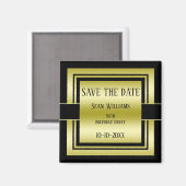 Aimant Classe d'or et de noir Anniversaire masculin Enreg (Recto/Verso)