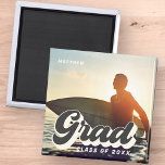Aimant Classe Grad De 20XX Retro Vintage Photo Simple<br><div class="desc">Ce design simple et classique est composé de typographie serif.</div>