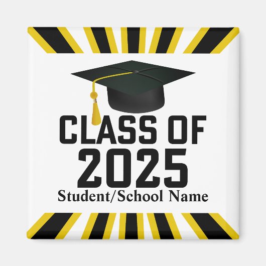 Aimant Classe Letterman de 2025 Graduation (Devant)