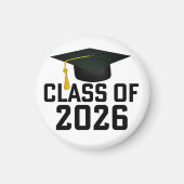 Aimant Classe Letterman de 2026 Graduation (Devant)