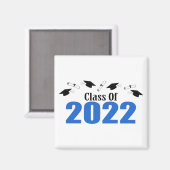 Aimant Classe Of 2022 Caps and Diplomas (Blue) (Recto/Verso)