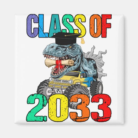 Aimant Classe T-Rex cool De 2033 Augmenter Avec Moi Gradu (Devant)