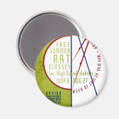 Aimant Classes d'art libres d'été - affiche de WPA - (Recto/Verso)