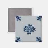 Aimant Classic Antiquaire Delft Bleu Carrelage - Motif Fl (Recto/Verso)